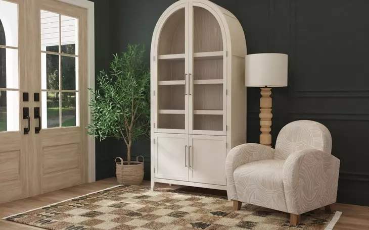 Fynn Light Gray 4 Door Display Cabinet
