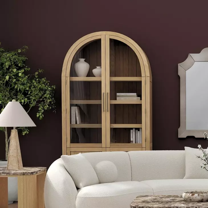 Fynn Warm Blonde 4 Door Display Cabinet