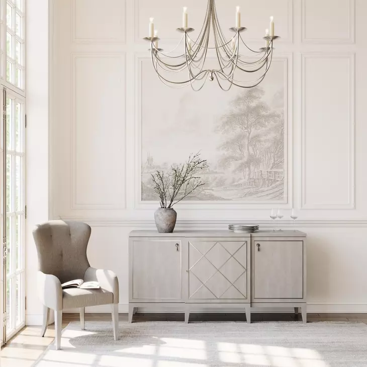 Cornelia Beige And Gray Arm Chair Set of 2