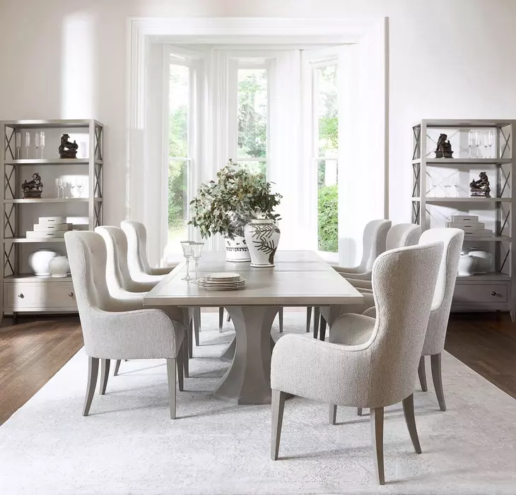 Cornelia Beige And Gray Arm Chair Set of 2