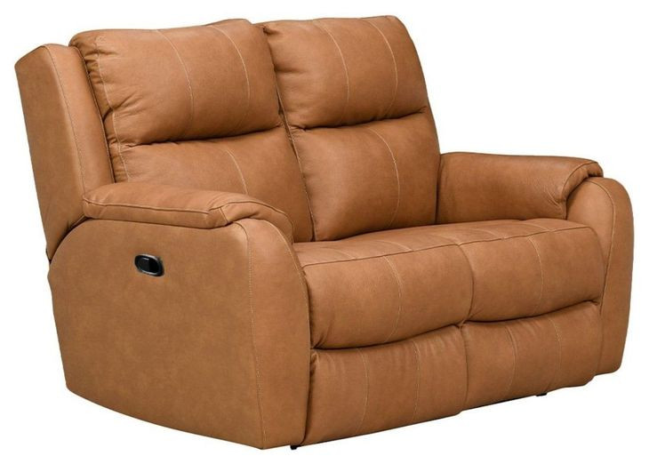 Marquis Caramel Leather 62" Wall Hugger Reclining Loveseat