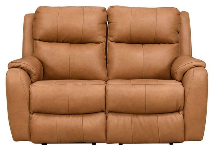 Marquis Caramel Leather 62" Wall Hugger Reclining Loveseat