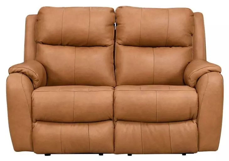 Marquis Caramel Leather 62" Reclining Loveseat