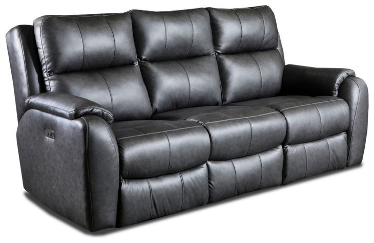 Marquis Slate Leather 84" Zero Gravity Power Reclining Sofa with USB Charging