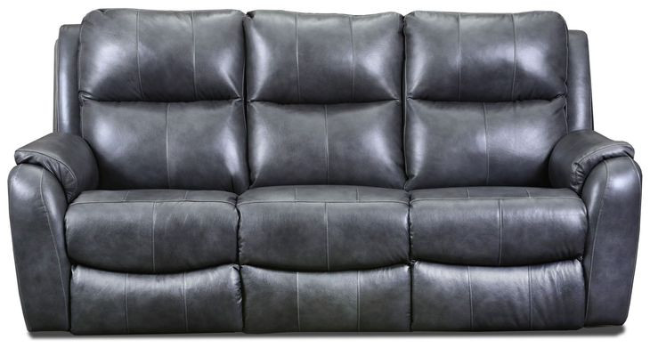 Marquis Slate Leather 84" Zero Gravity Power Reclining Sofa with USB Charging