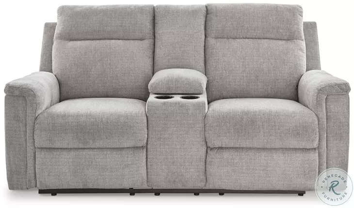 Barnsana Ash Power Reclining Console Loveseat