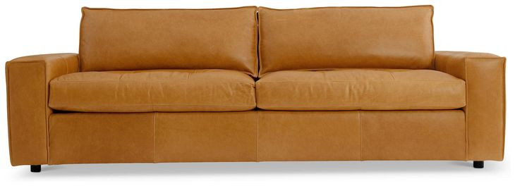 Nest Tan 98" Sofa with Pillows