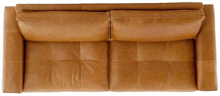 Nest Tan 98" Sofa with Pillows