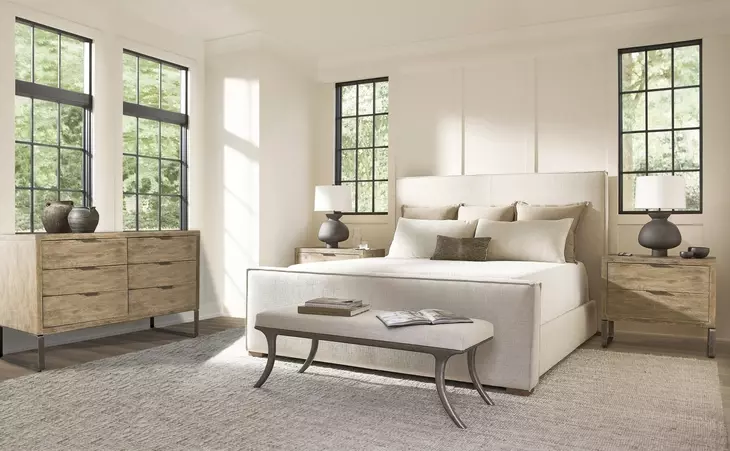 Tribeca Brown 2 Drawer Nightstand With Sled Base