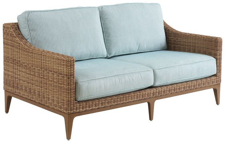 Palm Desert Poolside Green 66" Outdoor Loveseat