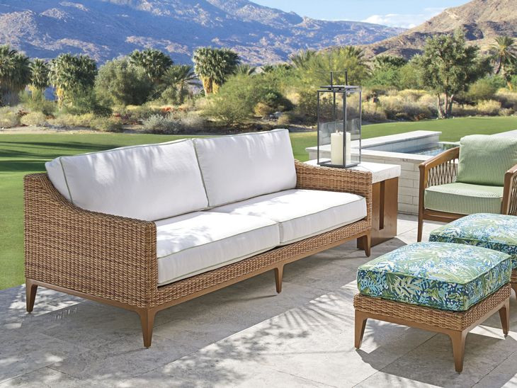 Palm Desert Poolside White 90" Outdoor Sofa
