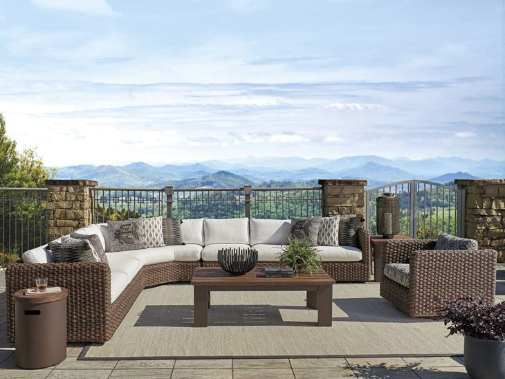 Kilimanjaro Black Upholstered Outdoor Swivel Glider Lounge Chair