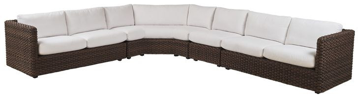 Kilimanjaro Beige 4 Piece Modular Outdoor Sectional with Loveseat