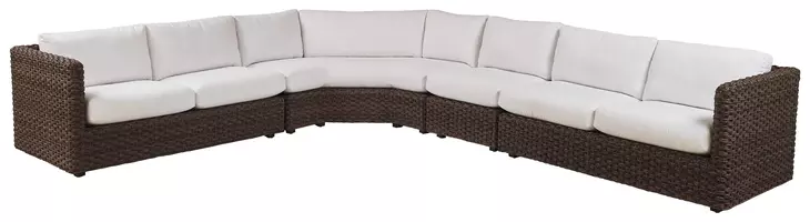 Kilimanjaro Beige 4 Piece Modular Outdoor Sectional with Loveseat