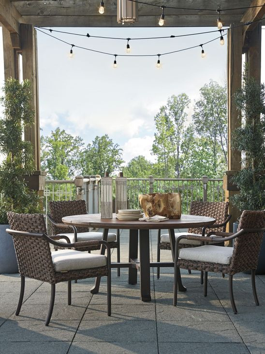 Kilimanjaro Beige Upholstered Outdoor Arm Chair