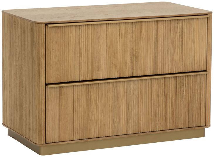 Kalla Rustic Oak 2 Drawer Nightstand