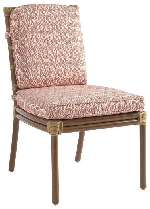 Sandpiper Bay Pink Upholstered Outdoor Side Chair - Thumbnail 2