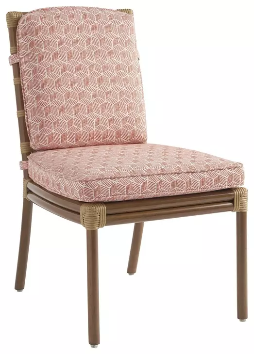 Sandpiper Bay Pink Upholstered Outdoor Side Chair