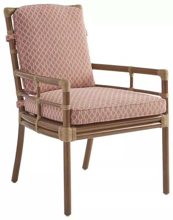 Sandpiper Bay Pink Upholstered Outdoor Arm Chair