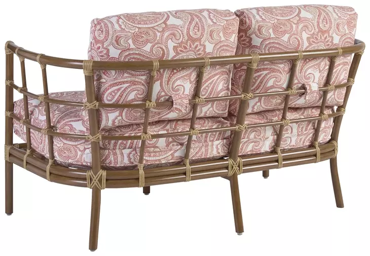 Sandpiper Bay Pink and White Outdoor 58" Loveseat