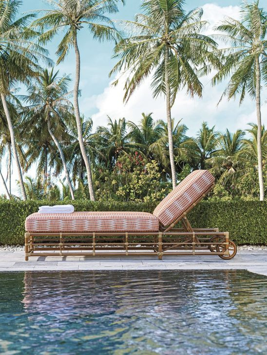 Sandpiper Bay Pink and White 82" Outdoor Chaise Lounge