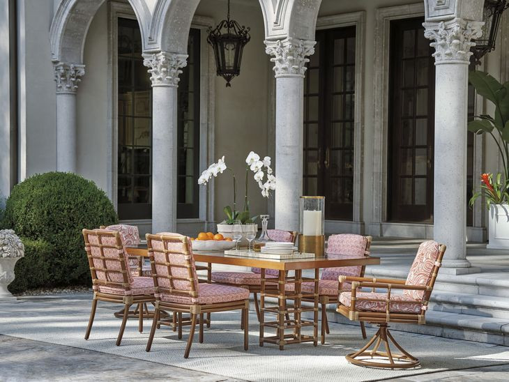 Sandpiper Bay Pink Upholstered Outdoor Side Chair - Thumbnail 5