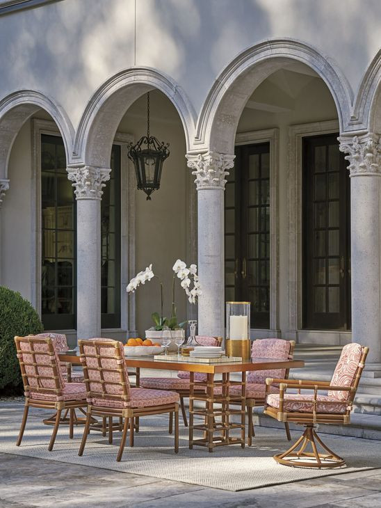 Sandpiper Bay Upholstered Outdoor Swivel Rocker Dining Chair - Thumbnail 3