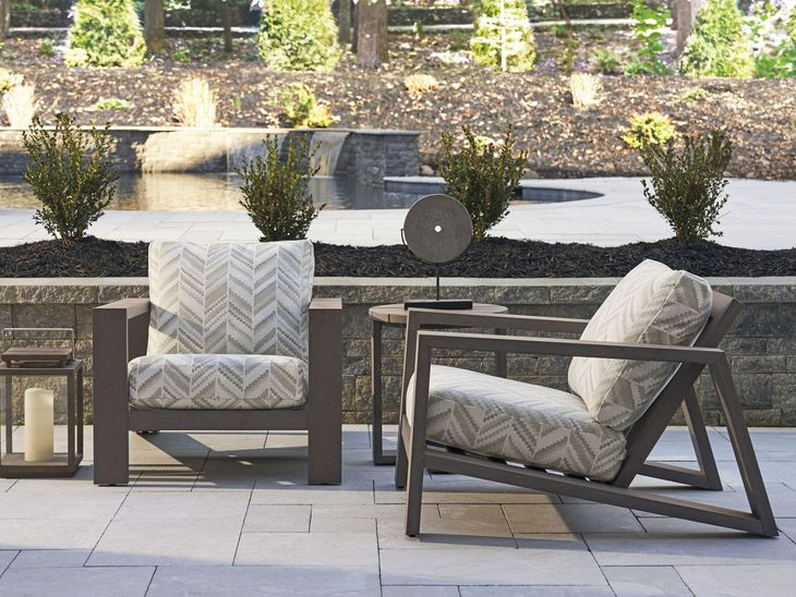 Mozambique Beige Upholstered Outdoor Lounge Chair