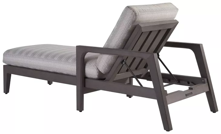 Mozambique Beige and Tan Outdoor 83" Chaise Lounge