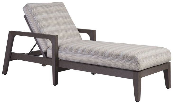 Mozambique Beige and Tan Outdoor 83" Chaise Lounge