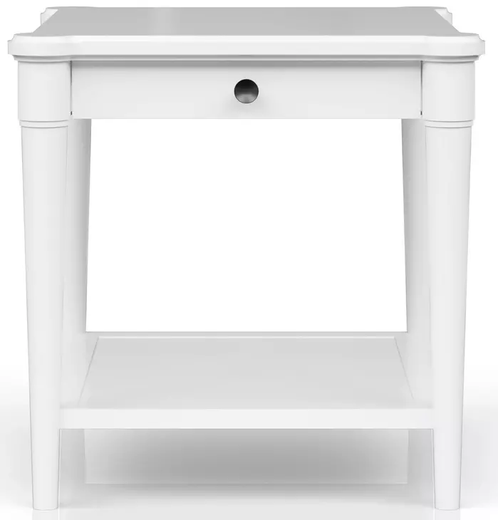 Wilmington White Wood End Table
