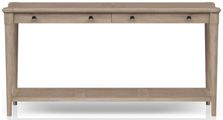 Wilmington Sand Sofa Table with Cane