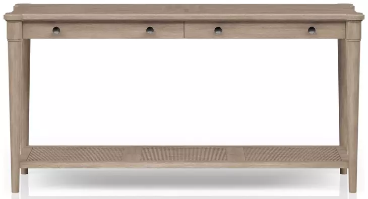 Wilmington Sand Sofa Table with Cane