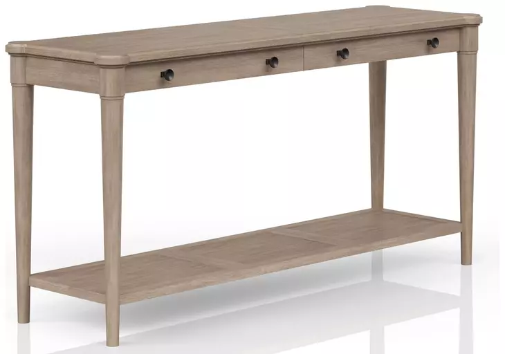 Wilmington Sand Sofa Table with Cane