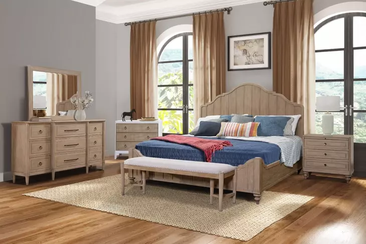 Wilmington Sand 3 Drawer Nightstand