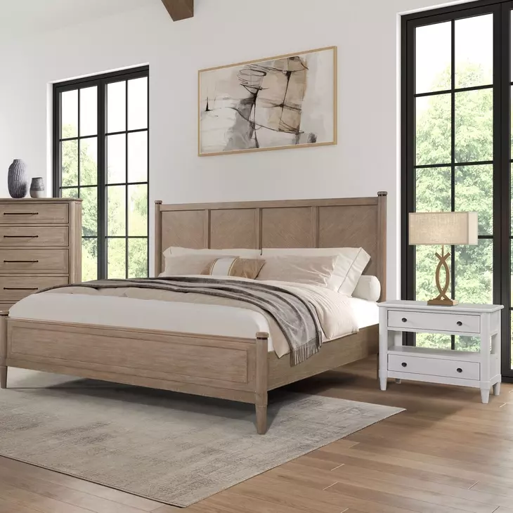 Wilmington White Open Nightstand
