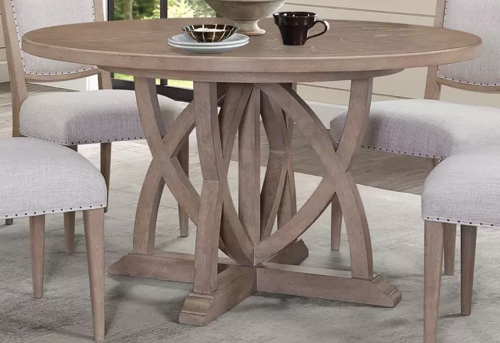 Wilmington Sand Round Extendable Dining Table