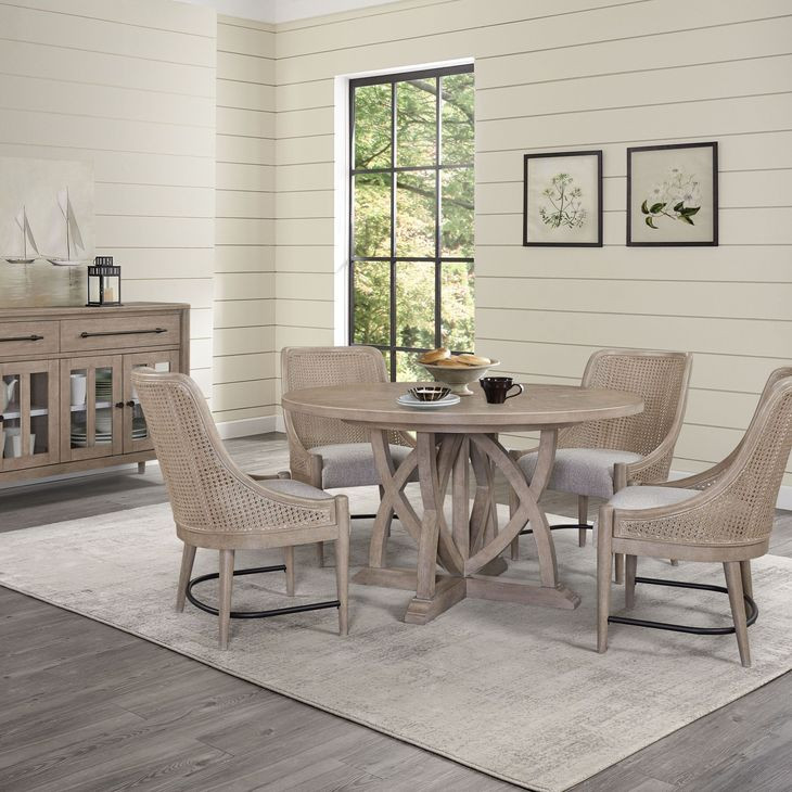 Wilmington Sand Round Extendable Dining Table