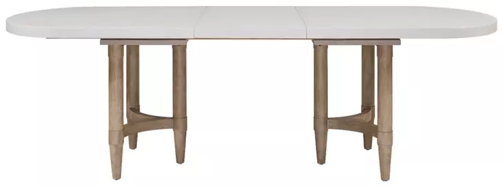 Wilmington Sand Pillar Trestle Extendable Dining Table