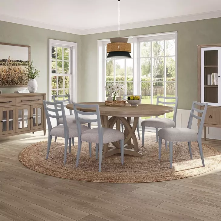 Wilmington Ocean Ladderback Dining Chair Set of 2