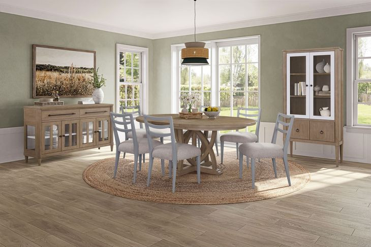 Wilmington Ocean Ladderback Dining Chair Set of 2