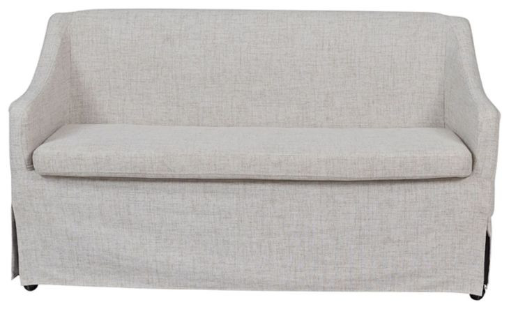 Wilmington Sand 60" Slipcovered Settee