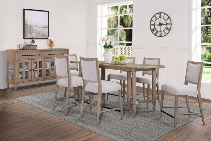 Wilmington Sand HiLo Triad Dining Table