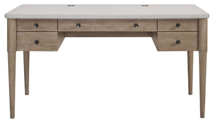 Wilmington Sand 5 Drawer Home Office Set