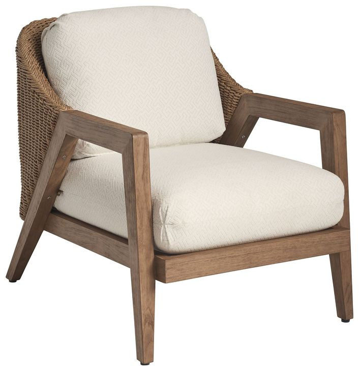 Isle of Palms Ivory Upholstered Outdoor Lounge Chair