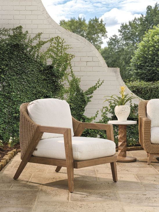 Isle of Palms Ivory Upholstered Outdoor Lounge Chair