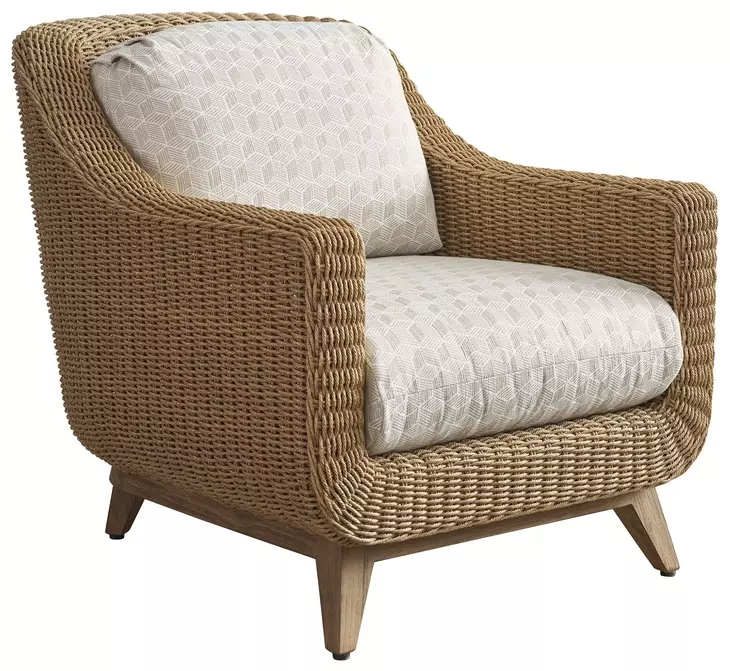 Isle of Palms Beige Upholstered Outdoor Lounge Chair
