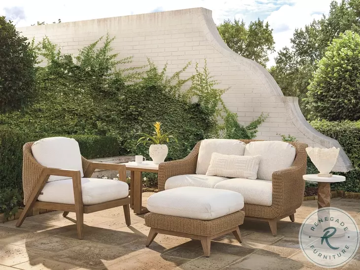 Isle of Palms Mocha and White Agate Stone Top Square Outdoor End Table