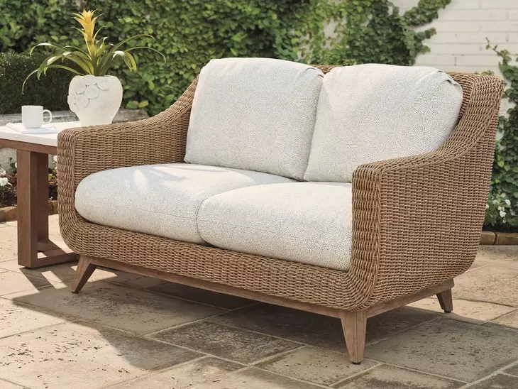 Isle of Palms Ivory Outdoor 58" Loveseat