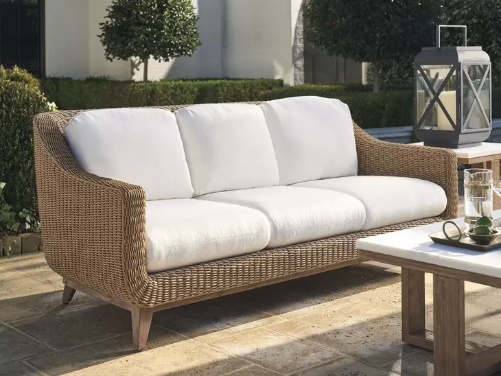 Isle of Palms White Outdoor 83" Sofa